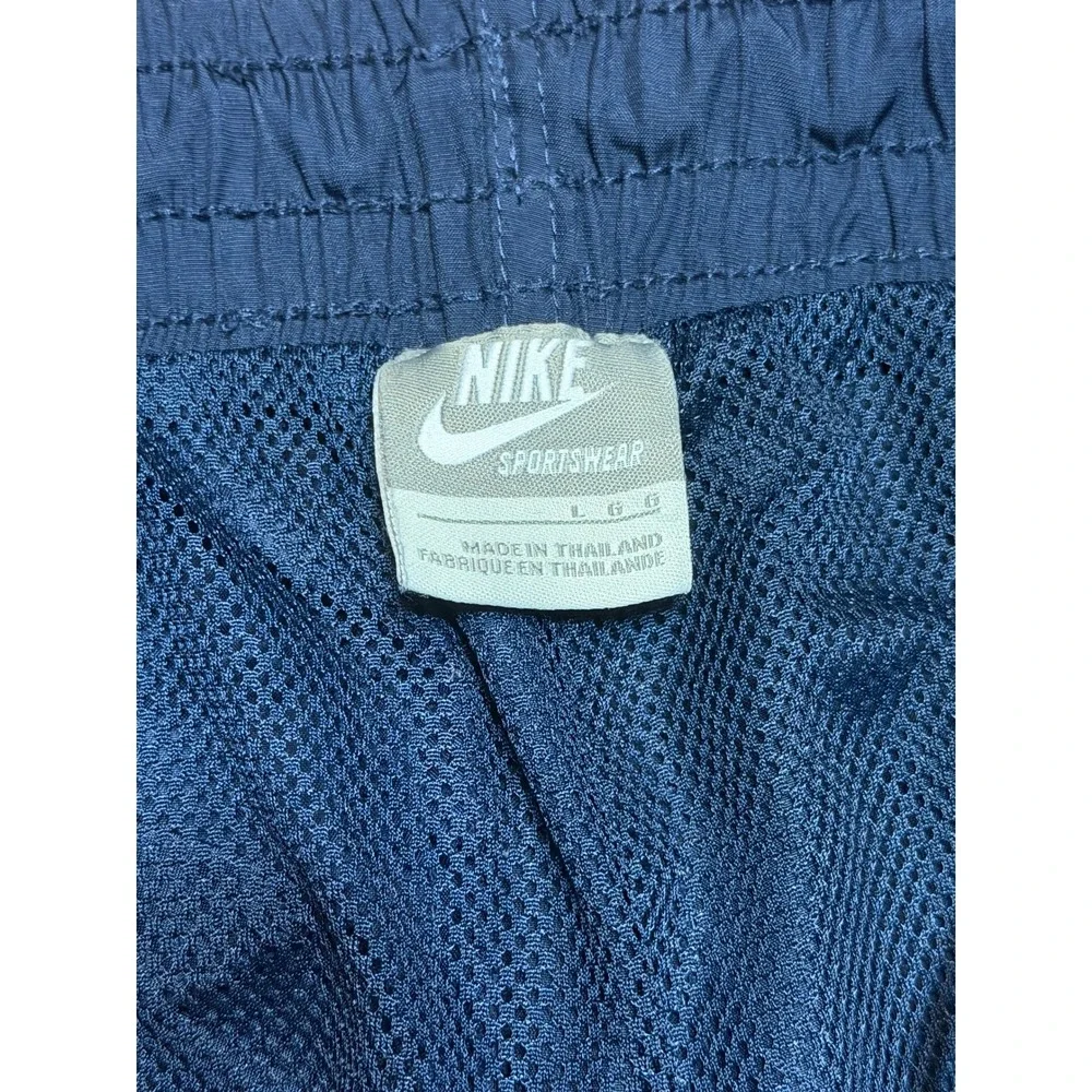 VTG Y2K Nike Sportswear Men Navy Blue Mesh Lined Baggy Track Pants Sz Large